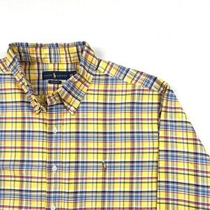 Ralph Lauren Classic Fit Bright Plaid Button Down Multi Color Mens XXL